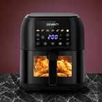 Devanti 8L LCD digital air fryer, black, 1700W