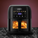 Devanti Air Fryer 8L LCD Fryers - Close-Up Angle