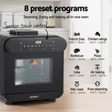 Devanti Steam Air Fryer Oven 15L W/ LCD Touch 1600W - Top-Down View