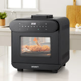 Devanti Steam Air Fryer Oven 15L W/ LCD Touch 1600W - Close-Up Angle