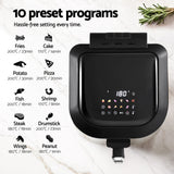 Devanti 5.5L Air Fryer & Grill LCD Fryers 1500W - Top-Down View