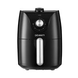 Devanti 2.5L Healthy Air Fryer with Knob Control - Side View