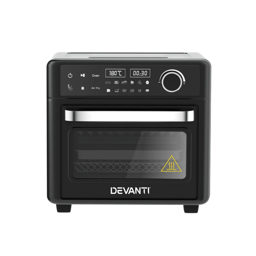 Devanti 15L black air fryer oven with LCD touch control panel, image 7
