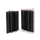Corner Bass Trap Acoustic Foam Panels - 60 Pack for Enhanced Sound Absorption - Front View