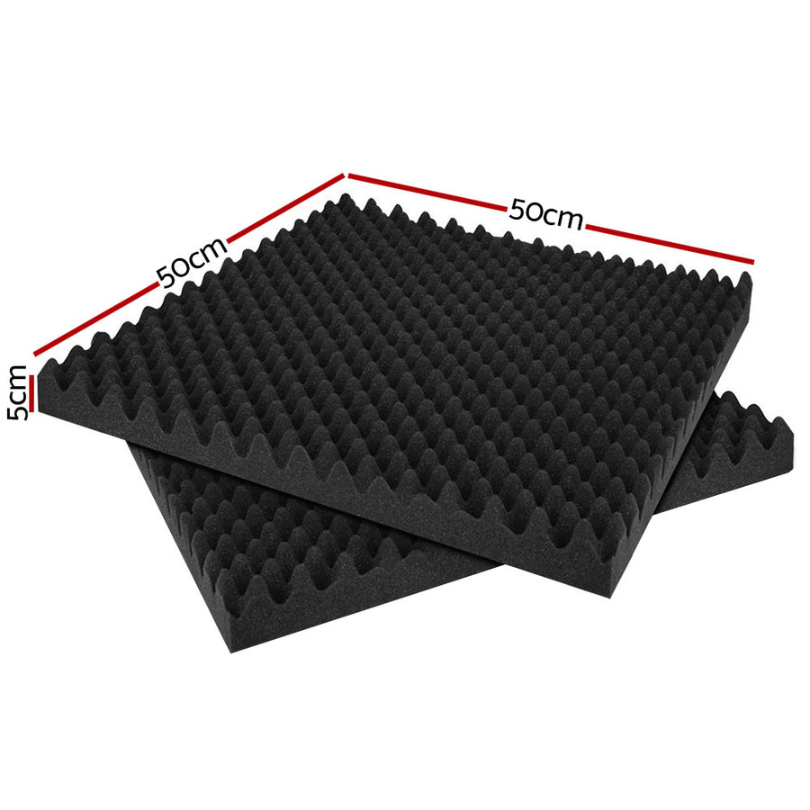 Alpha Acoustic Foam 20pcs 50x50x5cm Sound Absorption Proofing Panels Eggshell, image 2