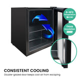 Airflo 46L Glass Door Bar Fridge AFF046 - Rear View