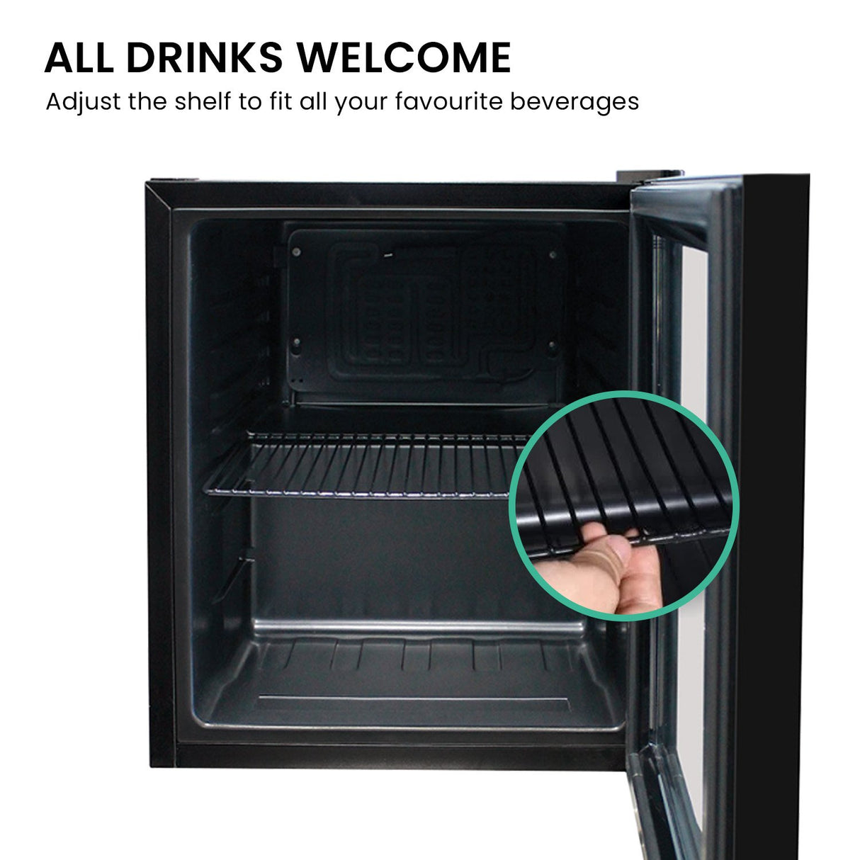 Airflo 46L Glass Door Bar Fridge AFF046