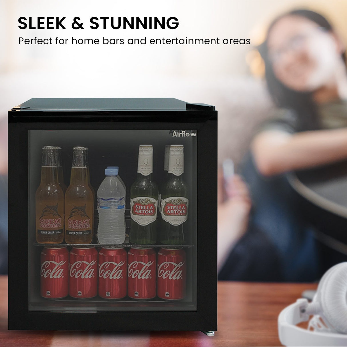 Airflo 46L Glass Door Bar Fridge AFF046