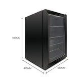 Airflo 70L Glass Door Bar Fridge AFF070 - Extra Image