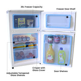 Airflo 90L Mini Double Door Fridge - Side View