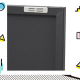 Artiss Buffet Sideboard Metal Cabinet - BASE Charcoal - Top-Down View