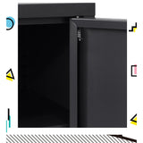 Artiss Buffet Sideboard Metal Cabinet - BASE Charcoal - 45-Degree Angle