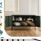 Artiss Buffet Sideboard Metal Cabinet - BASE Green - Rear View