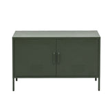 Artiss Buffet Sideboard Metal Cabinet - BASE Green - Side View
