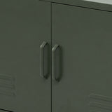 Artiss Buffet Sideboard Metal Cabinet - BASE Green - 45-Degree Angle