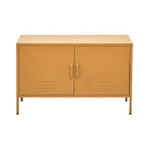 Artiss Buffet Sideboard Metal Cabinet - BASE Yellow - Side View