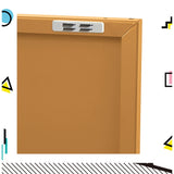 Artiss Buffet Sideboard Metal Cabinet - BASE Yellow - Rear View