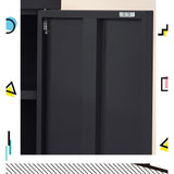 Artiss Buffet Sideboard Metal Cabinet - SWEETHEART Charcoal - Top-Down View