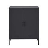 Artiss Buffet Sideboard Metal Cabinet - SWEETHEART Charcoal - Side View