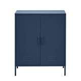 Artiss Buffet Sideboard Metal Cabinet - SWEETHEART Blue - Side View