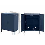 Artiss Buffet Sideboard Metal Cabinet - SWEETHEART Blue - Top-Down View