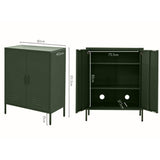 Artiss Buffet Sideboard Metal Cabinet - SWEETHEART Green - Front View