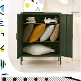 Artiss Buffet Sideboard Metal Cabinet - SWEETHEART Green - Rear View