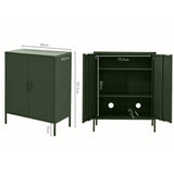 Artiss Buffet Sideboard Metal Cabinet - SWEETHEART Green - Top-Down View