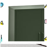 Artiss Buffet Sideboard Metal Cabinet - SWEETHEART Green - 45-Degree Angle
