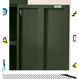 Artiss Buffet Sideboard Metal Cabinet - SWEETHEART Green - Rear View
