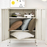 Artiss Buffet Sideboard Metal Cabinet - SWEETHEART White - Rear View