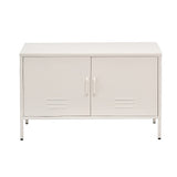 Artiss Buffet Sideboard Metal Cabinet - SWEETHEART White - Side View