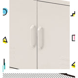 Artiss Buffet Sideboard Metal Cabinet - SWEETHEART White - 45-Degree Angle