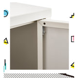 Artiss Buffet Sideboard Metal Cabinet - SWEETHEART White - Close-Up Angle