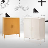 Artiss Buffet Sideboard Metal Cabinet - SWEETHEART Yellow - Close-Up Angle