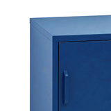 Artiss Bedside Table Metal Cabinet - Blue - 45-Degree Angle