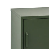Artiss Bedside Table Metal Cabinet - Green - 45-Degree Angle