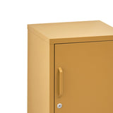 Artiss Bedside Table Metal Cabinet - Yellow - 45-Degree Angle