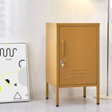 Artiss Bedside Table Metal Cabinet - Yellow - Close-Up Angle