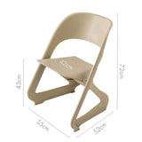 ArtissIn Set of 4 Dining Chairs Office Cafe Lounge Seat Stackable Plastic Leisure Chairs Beige - Front View