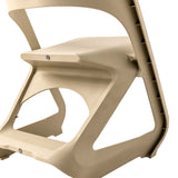 ArtissIn Set of 4 Dining Chairs Office Cafe Lounge Seat Stackable Plastic Leisure Chairs Beige - Top-Down View