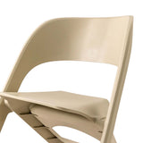 ArtissIn Set of 4 Dining Chairs Office Cafe Lounge Seat Stackable Plastic Leisure Chairs Beige - 45-Degree Angle