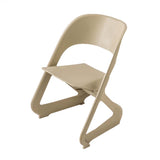 ArtissIn Set of 4 Dining Chairs Office Cafe Lounge Seat Stackable Plastic Leisure Chairs Beige - Low Angle