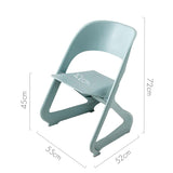 ArtissIn Set of 4 Dining Chairs Office Cafe Lounge Seat Stackable Plastic Leisure Chairs Blue - Front View