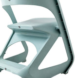 ArtissIn Set of 4 Dining Chairs Office Cafe Lounge Seat Stackable Plastic Leisure Chairs Blue - Top-Down View