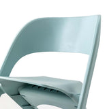 ArtissIn Set of 4 Dining Chairs Office Cafe Lounge Seat Stackable Plastic Leisure Chairs Blue - 45-Degree Angle