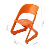 ArtissIn Set of 4 Dining Chairs Office Cafe Lounge Seat Stackable Plastic Leisure Chairs Orange - Front View