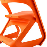 ArtissIn Set of 4 Dining Chairs Office Cafe Lounge Seat Stackable Plastic Leisure Chairs Orange - Top-Down View