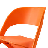 ArtissIn Set of 4 Dining Chairs Office Cafe Lounge Seat Stackable Plastic Leisure Chairs Orange - 45-Degree Angle