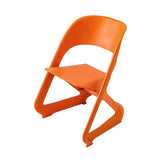 ArtissIn Set of 4 Dining Chairs Office Cafe Lounge Seat Stackable Plastic Leisure Chairs Orange - Low Angle